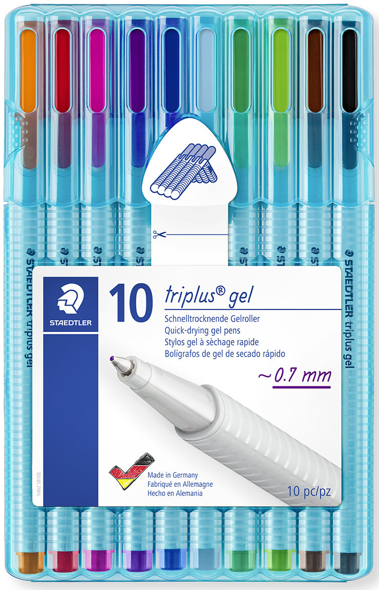 Staedtler Triplus Gel Pens - Assorted Colours (Pack of 10)