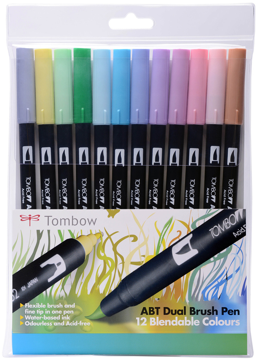 Tombow • Brush pen ABT dual brush pen set Pastel colours 6pcs