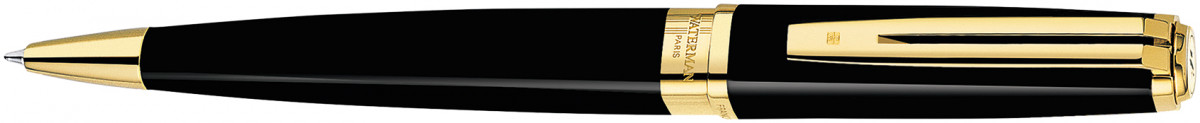 Waterman Exception Ballpoint Pen Slim - Black Lacquer Gold Trim