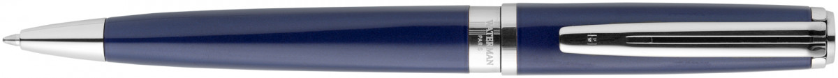 Waterman Exception Ballpoint Pen Slim - Blue Lacquer Silver Trim