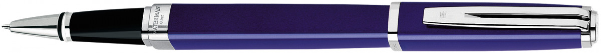 Waterman Exception Rollerball Pen Slim - Blue Lacquer Silver Trim