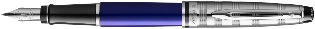 Waterman Expert Fountain Pen - Deluxe Blue Chrome Trim