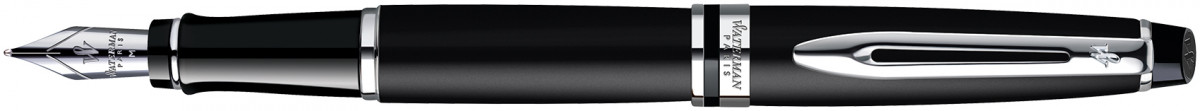 Waterman Expert Fountain Pen - Matte Black Chrome Trim