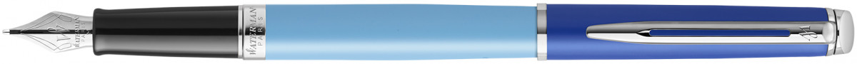 Waterman Hemisphere Fountain Pen - Colour Blocking Blue Chrome Trim