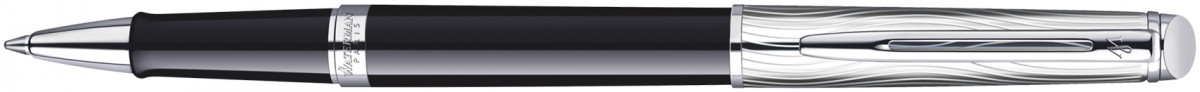 Waterman Hemisphere Rollerball Pen - Deluxe Black Chrome Trim