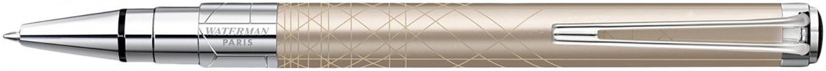 Waterman Perspective Ballpoint Pen - Decorative Champagne Chrome Trim