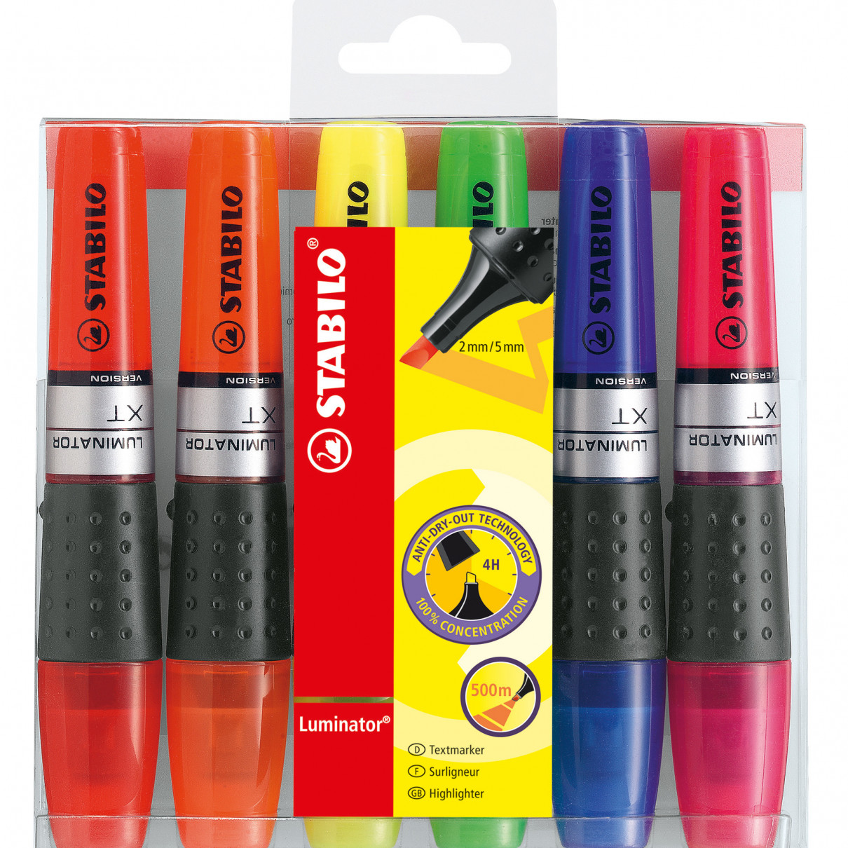 STABILO LUMINATOR Highlighter - Wallet of 6 - Assorted Colours