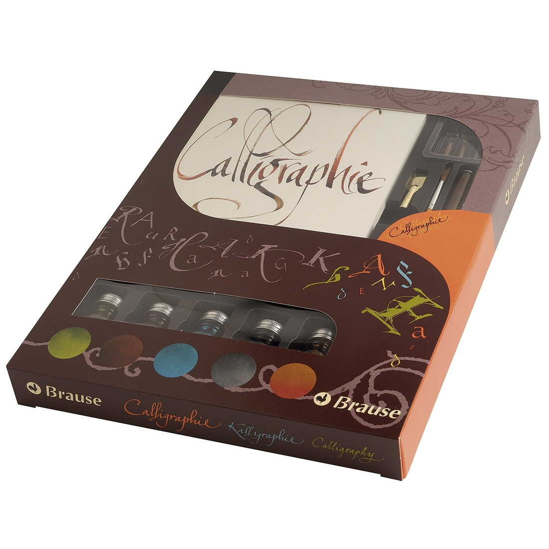Brause Calligraphy Gift Set with Notebook & Ink Bottle