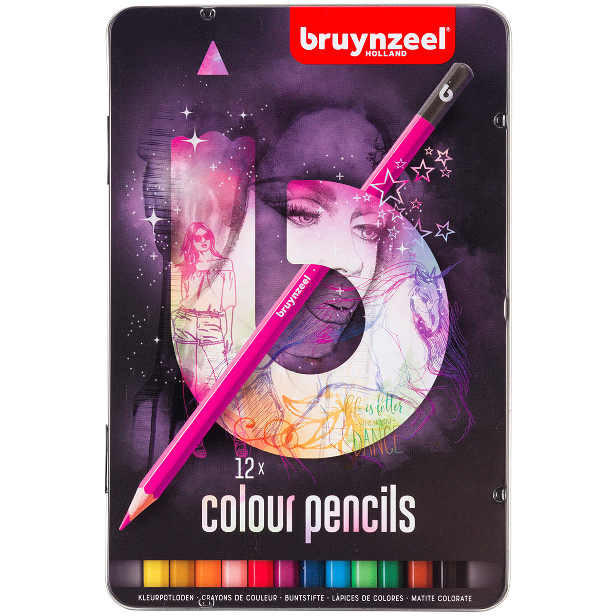 Bruynzeel Colouring Pencils - Light Colours (Tin of 12)