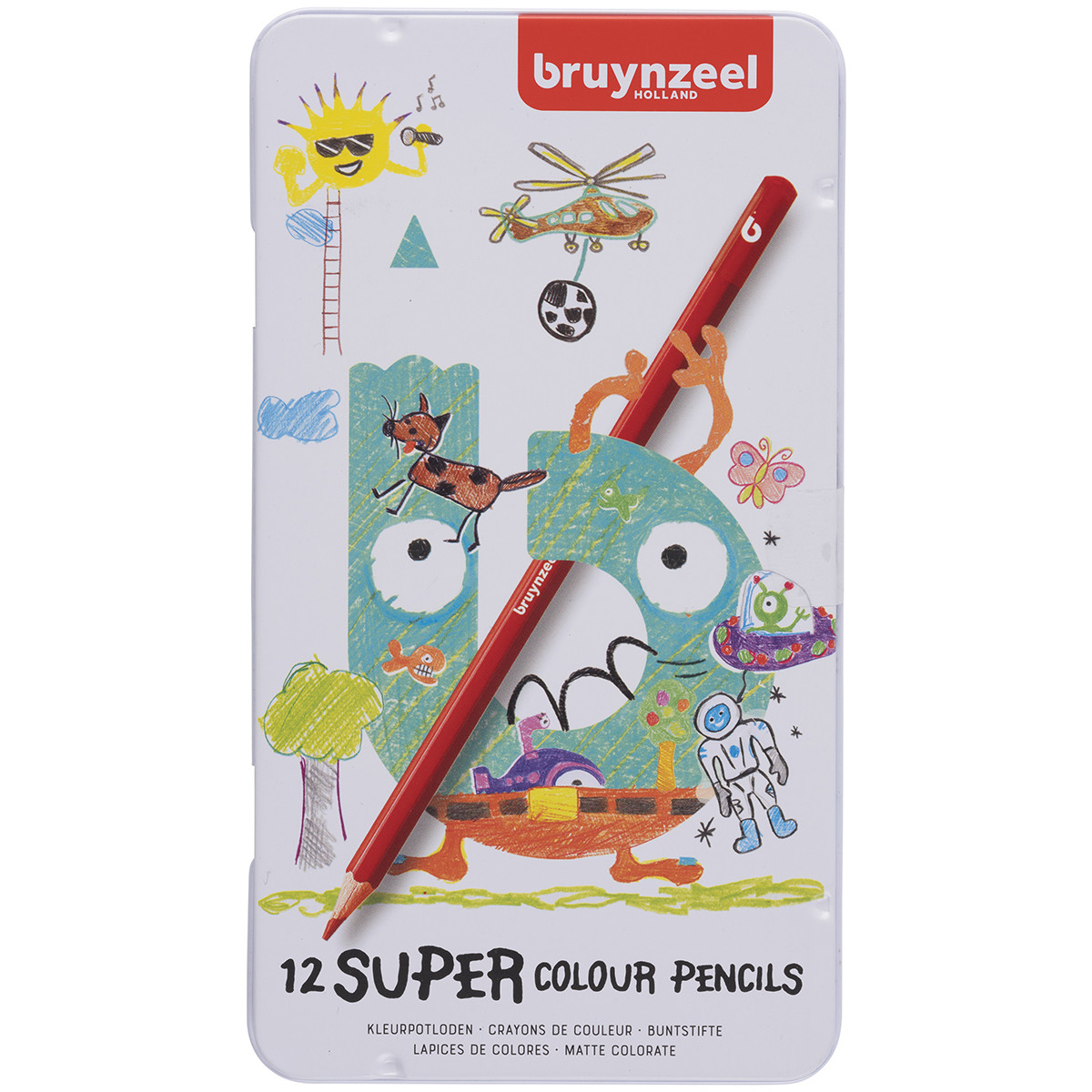 Bruynzeel Super Colour Pencils - Assorted Colours (Pack of 12)