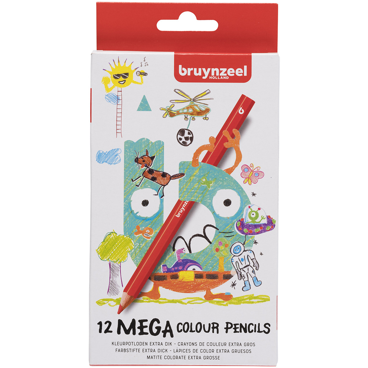 Bruynzeel Mega Colour Pencils - Assorted Colours (Pack of 10)