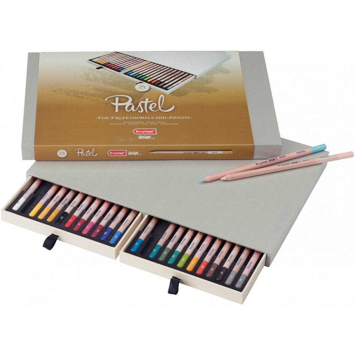Bruynzeel Design Pastel Pencils - Assorted Colours (Pack of 24)