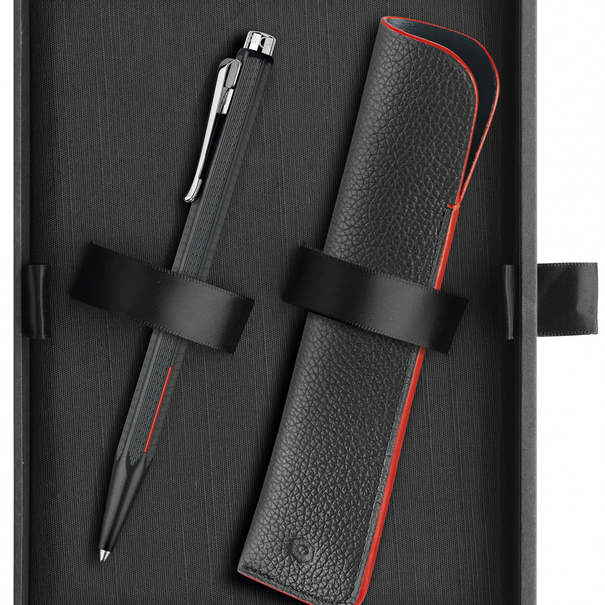 Caran d'Ache Ecridor Ballpoint Pen & Leather Case Set - Racing