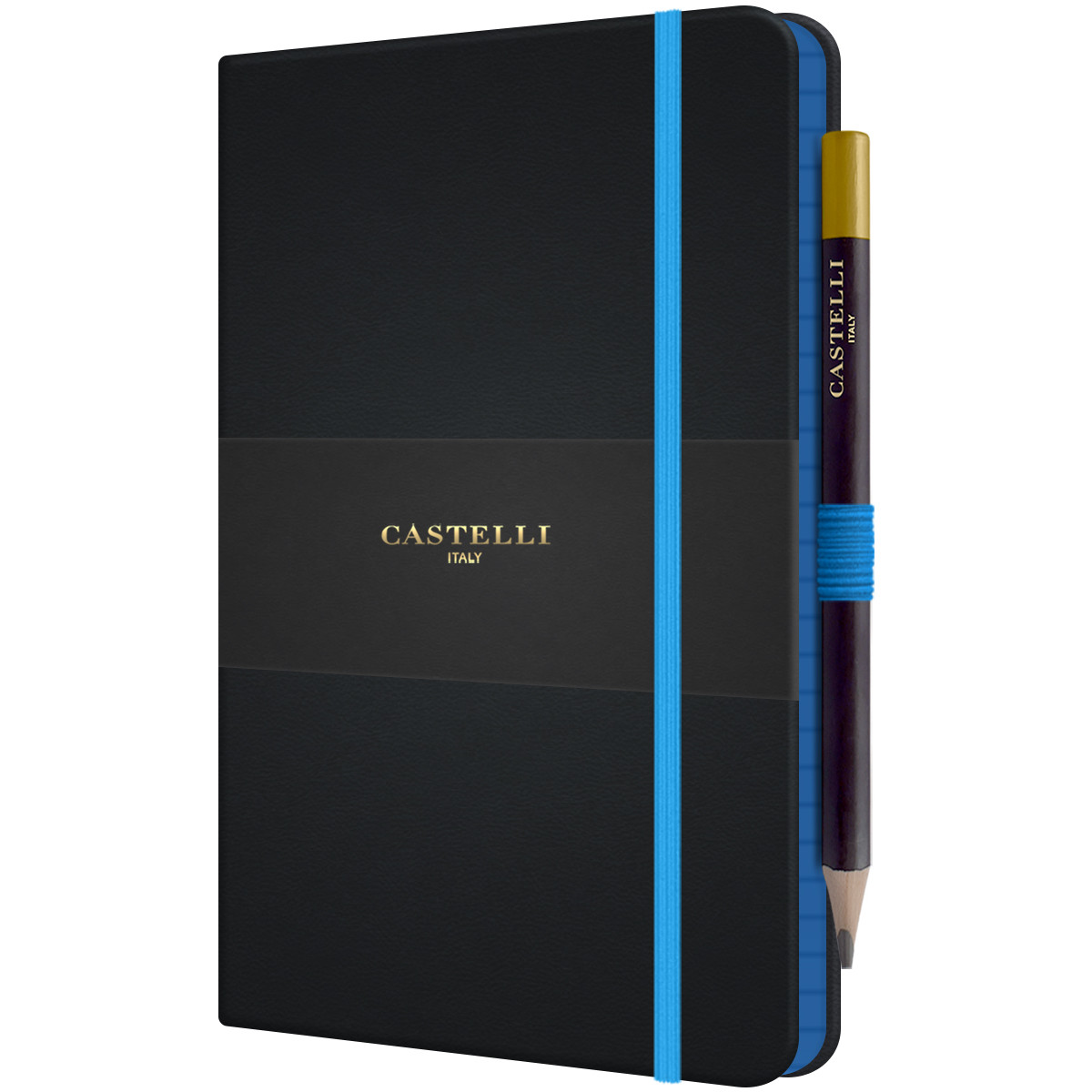 Castelli Tucson Edge Hardback Medium Notebook - Ruled - Blue