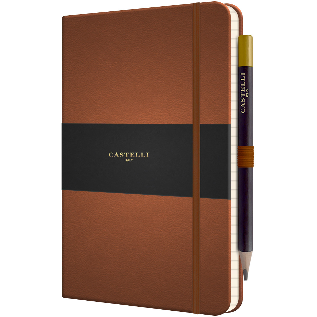 Castelli Tucson Hardback Medium Notebook - Ruled - Brown