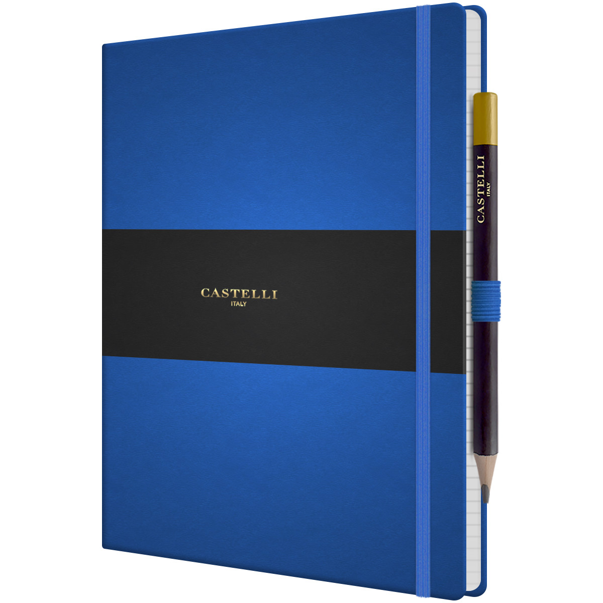 Castelli Tucson Hardback Large Notebook - Ruled - French Blue