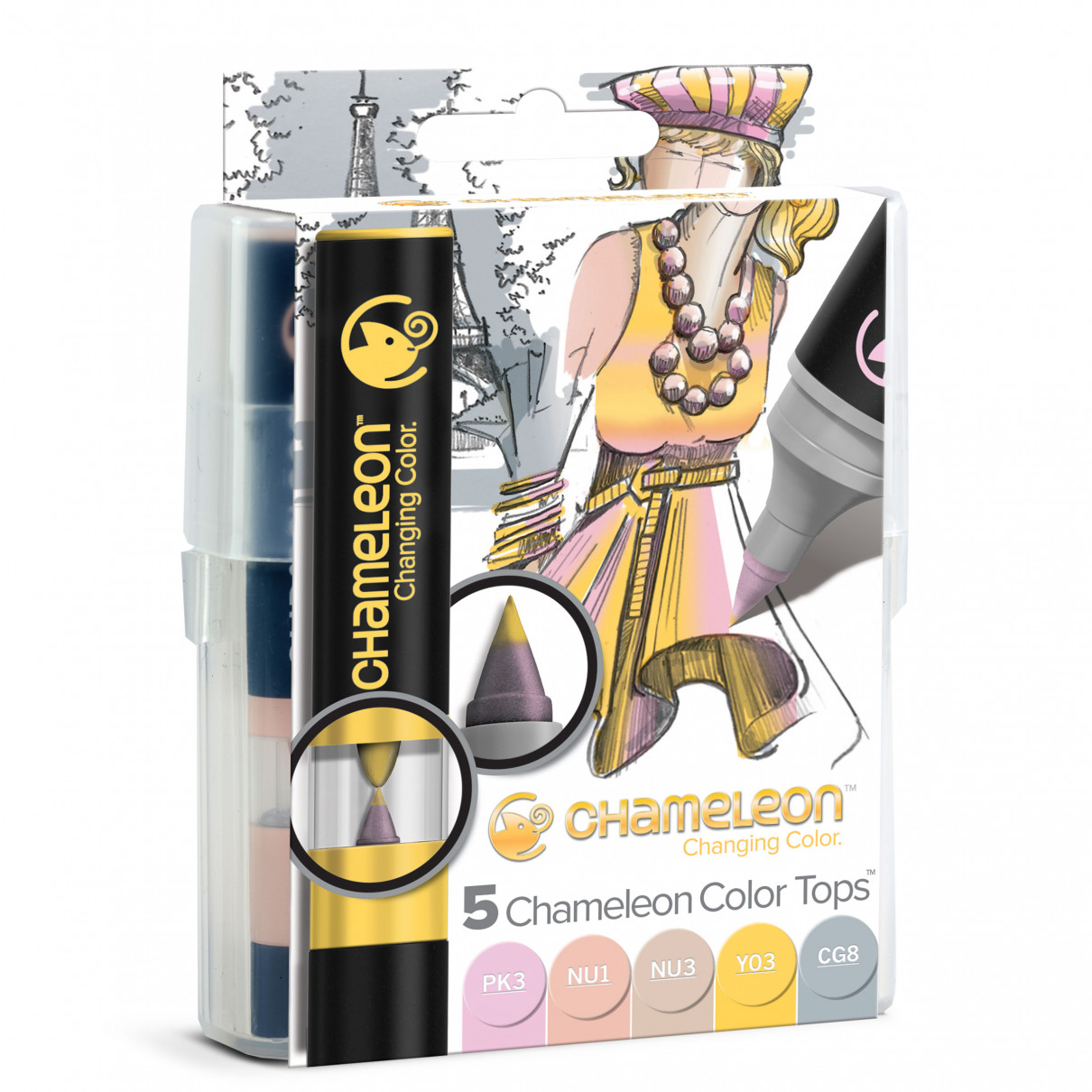 Chameleon Colour Tops - Pastel Tones (Pack of 5)