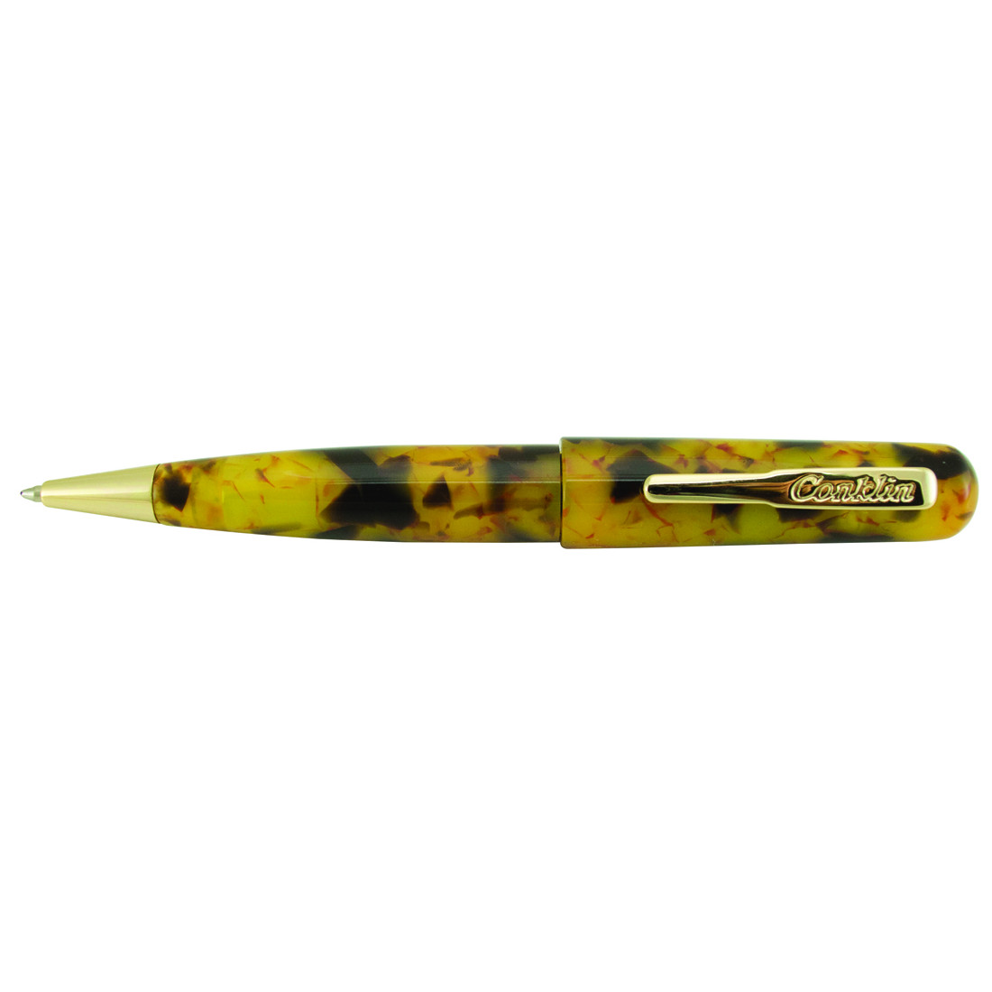 Conklin All American Ballpoint Pen - Tortoiseshell Gold Trim