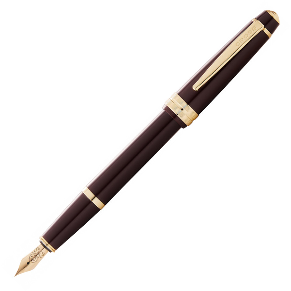 Cross Bailey Light Fountain Pen - Burgundy Resin with Gold Plated Trim