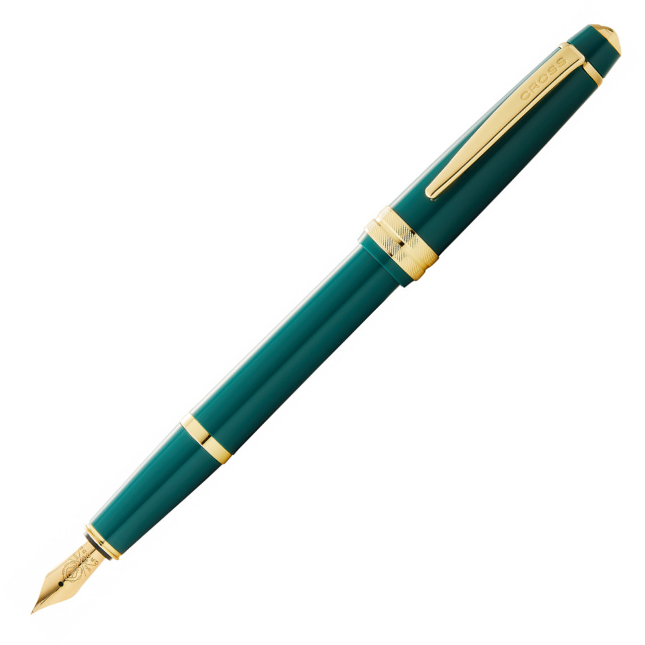 Cross Bailey Light Fountain Pen - Green Resin with Gold Plated Trim