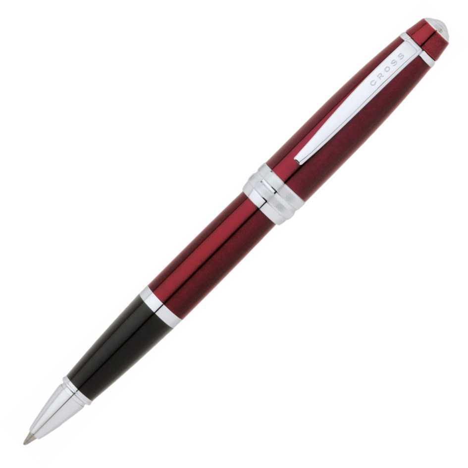 Cross Bailey Rollerball Pen - Red Lacquer Chrome Trim