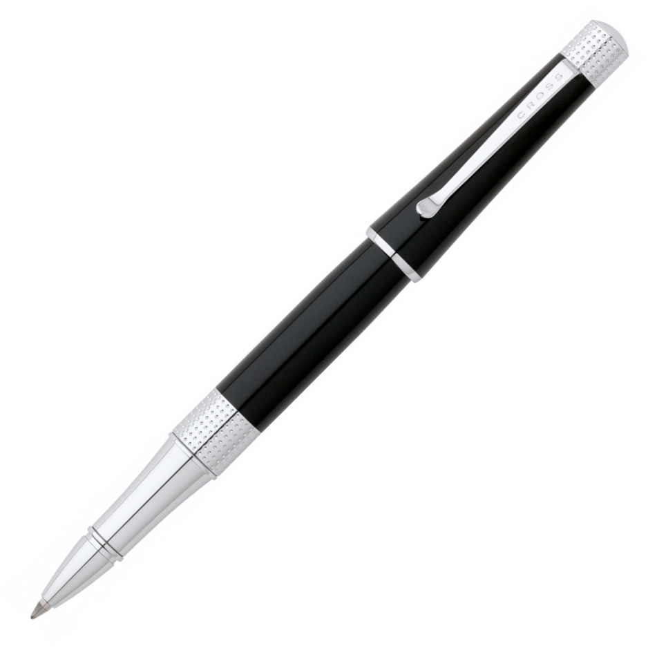 Cross Beverly Rollerball Pen - Black Lacquer Chrome Trim
