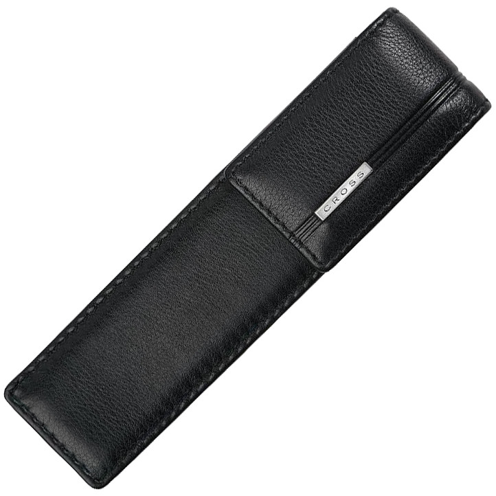 Cross Double Pen Pouch - Black Leather