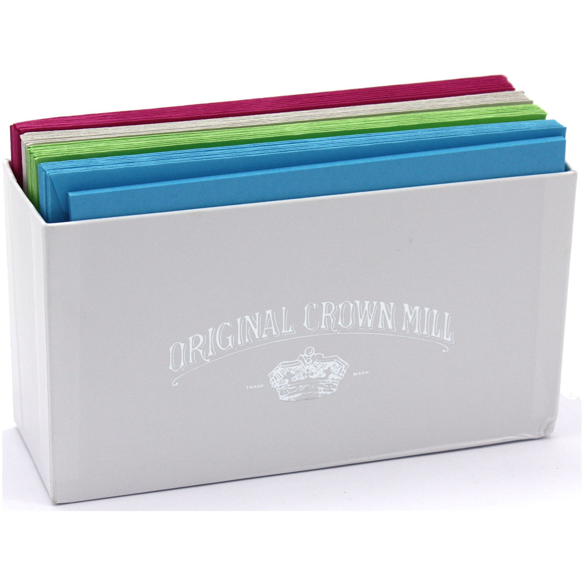 Crown Mill Set of 4x8 Cards and Envelopes - Assorted Colours