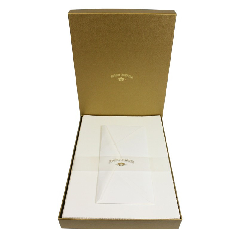 Crown Mill Golden Line DL 100gsm Set of 25 Sheets and Envelopes - White