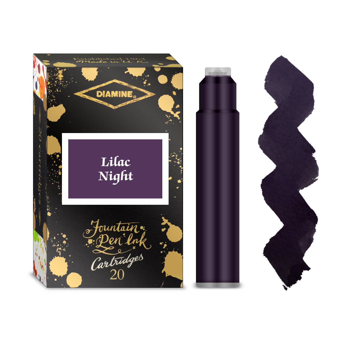 Diamine Ink Cartridge - Lilac Night  (Pack of 20)