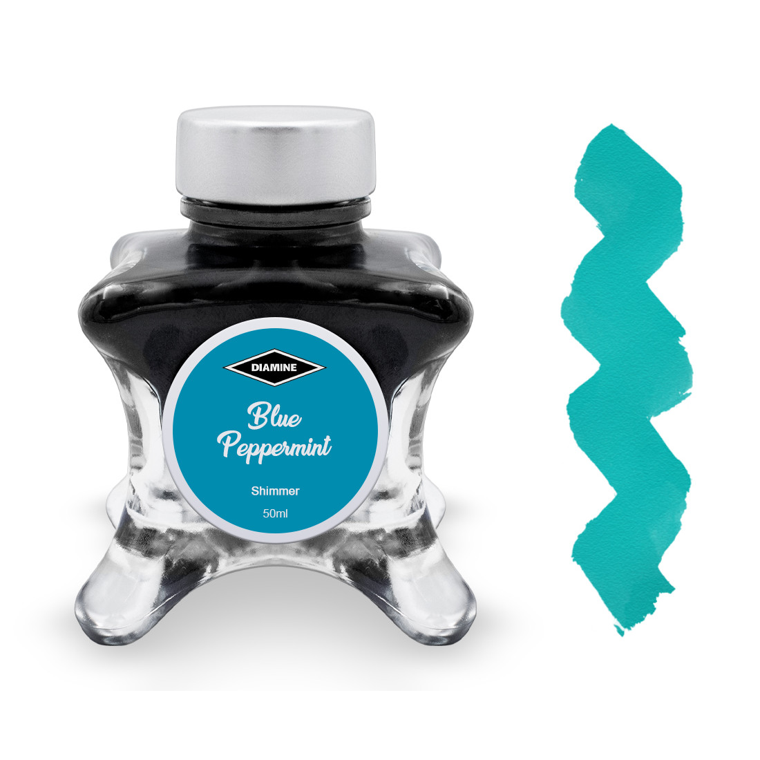 Diamine Inkvent Christmas Ink Bottle 50ml - Blue Peppermint