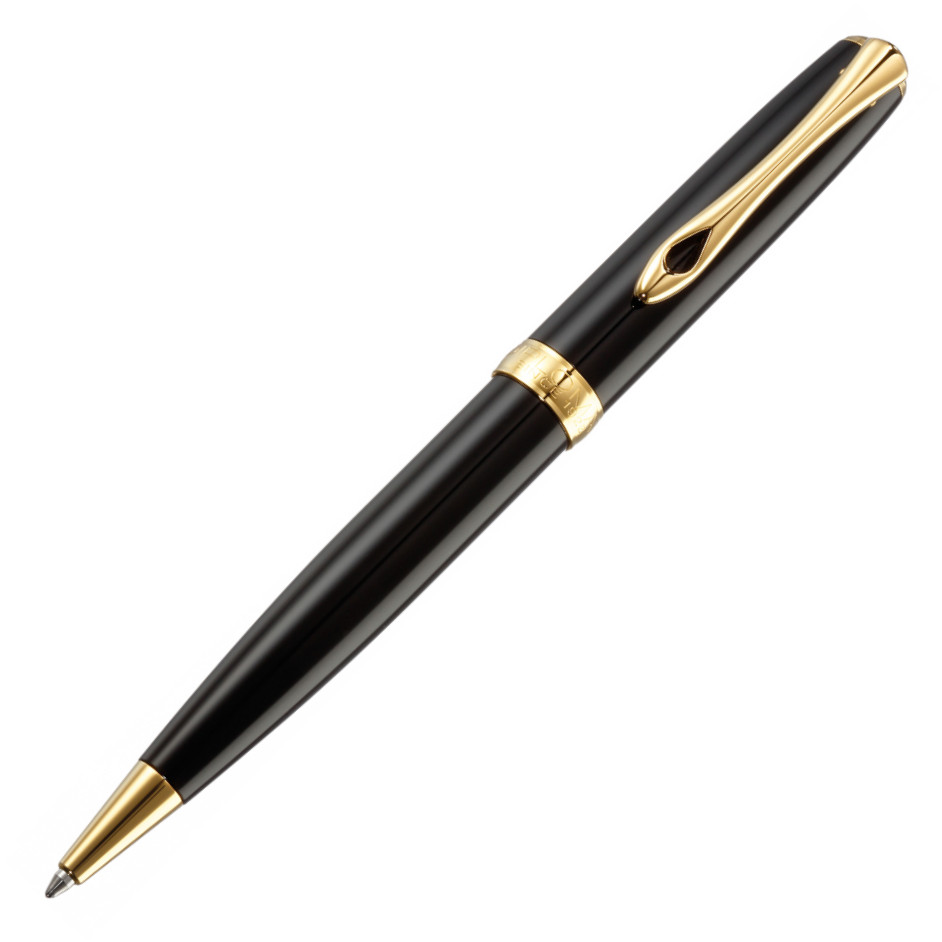 Diplomat Excellence A2 Ballpoint Pen - Black Lacquer Gold Trim