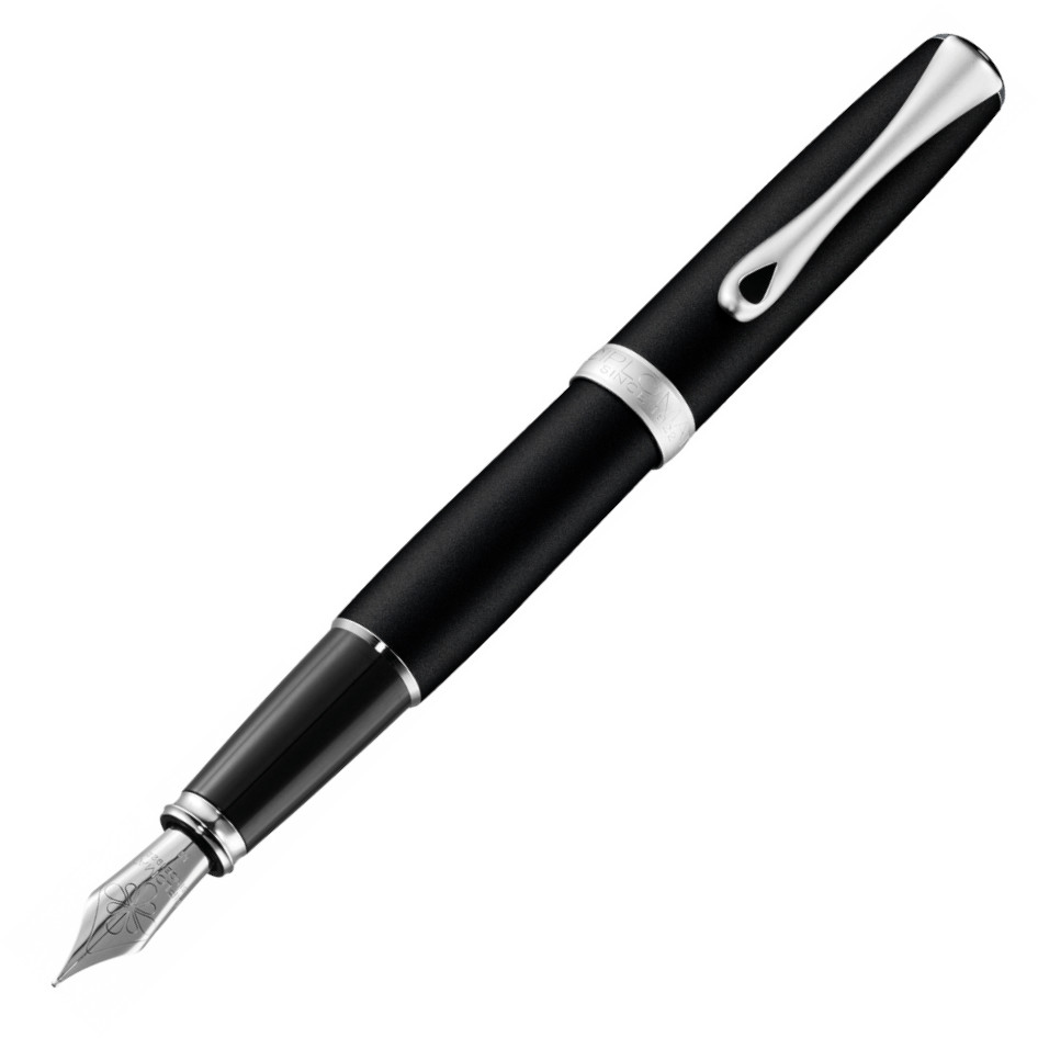Diplomat Excellence A2 Fountain Pen - Lapis Black Matte Chrome