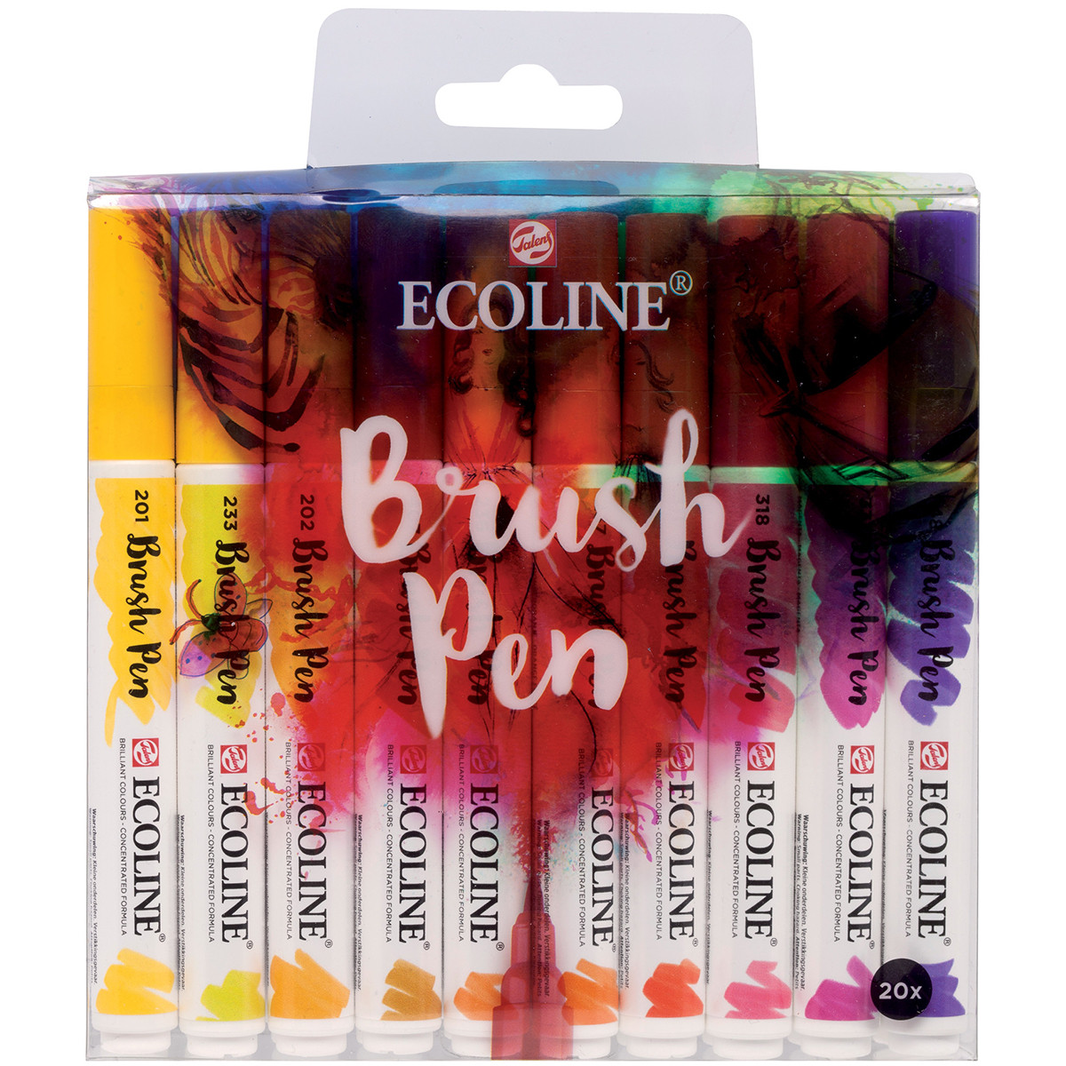 Ecoline Brush Pen Set - Assorted Colours (Pack of 20), 11509009