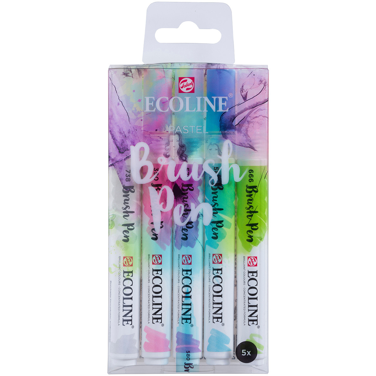 Ecoline Brush Pen Set - Pastel Colours (Pack of 5), 11509901