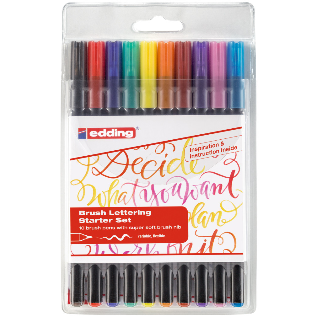 Edding 1340 Fibre Tip Pen - Assorted Colours (Wallet of 10)