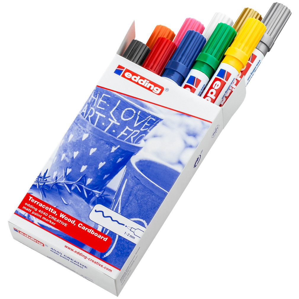 Edding 4040 Matte Paint Markers - Assorted Colours (Pack of 10)
