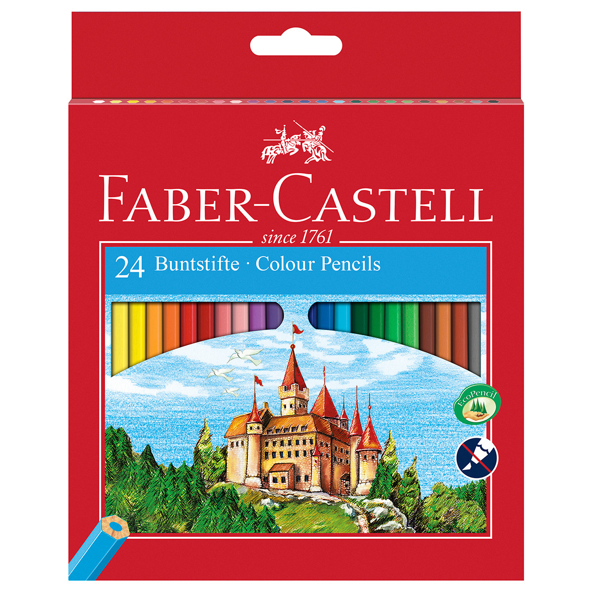 Faber-Castell Classic Colouring Pencils - Assorted Colours (Pack of 24)