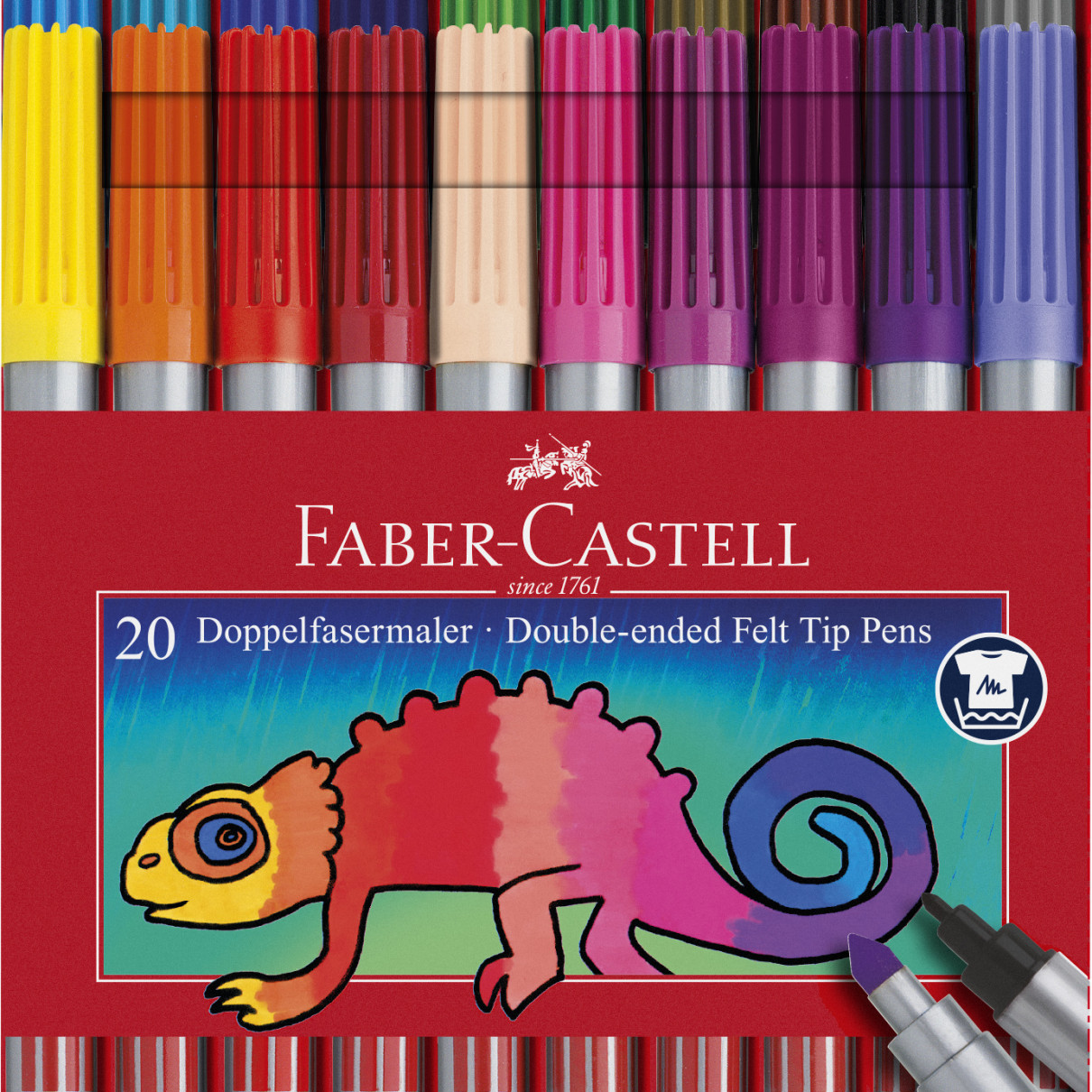 Faber-Castell Double Fibre-Tip Pen Set - Pack of 20