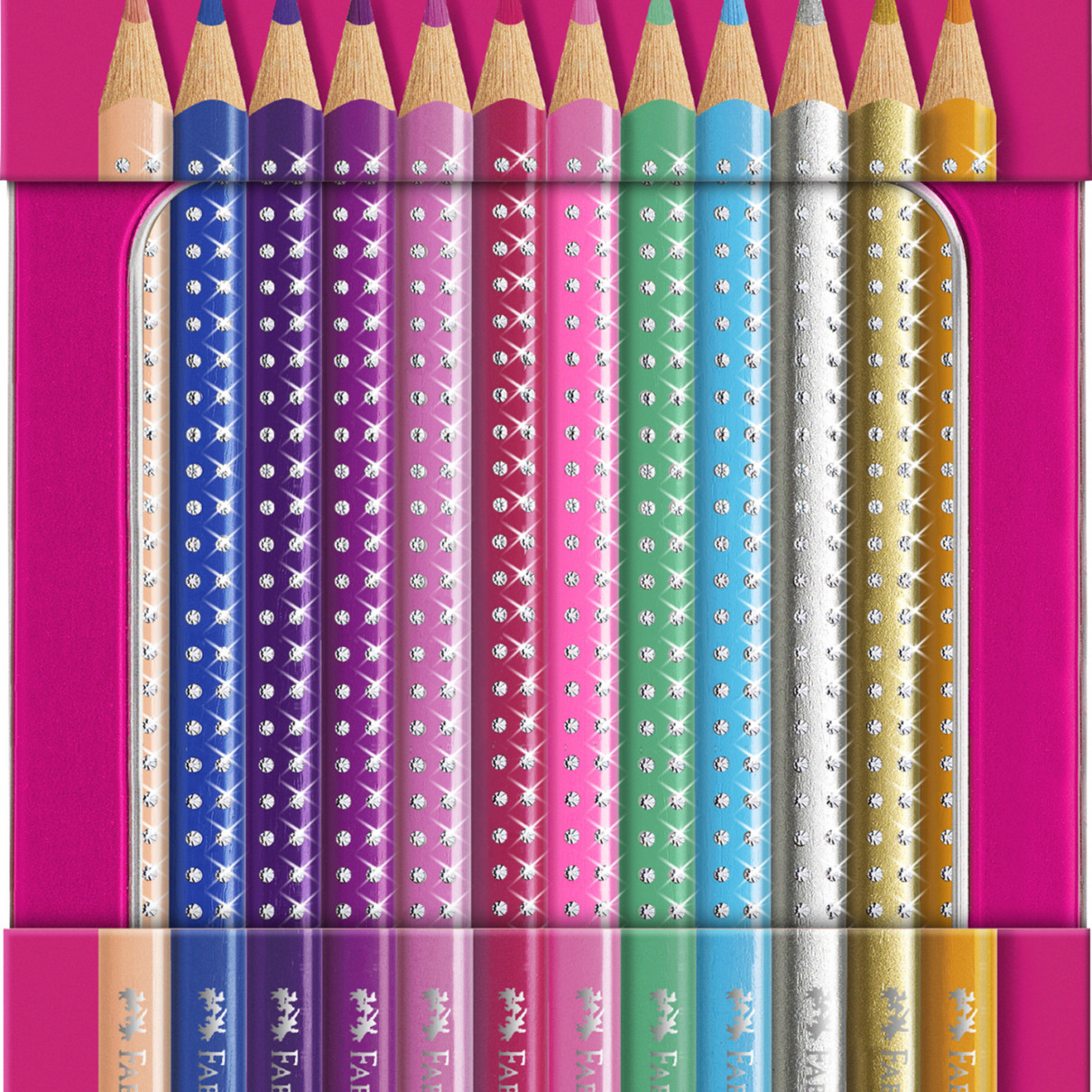 Faber-Castell Sparkle Colour Pencil - Tin of 12