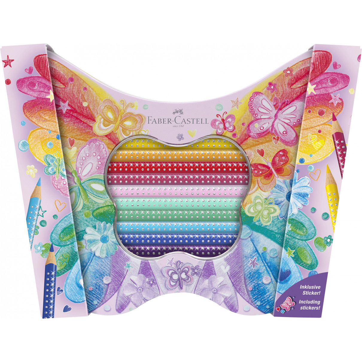 Faber-Castell Sparkle Colour Pencil Gift Set - Butterfly