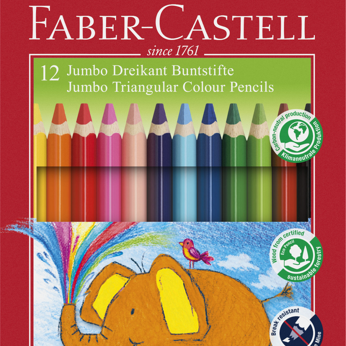 Faber-Castell Triangular Jumbo 5.4mm Colourpen - Box of 12