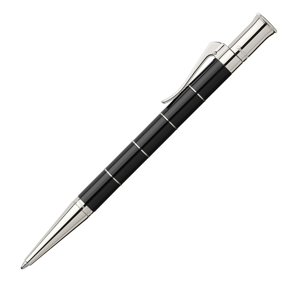 Graf von Faber-Castell Classic Anello Ballpoint Pen - Black Platinum Trim