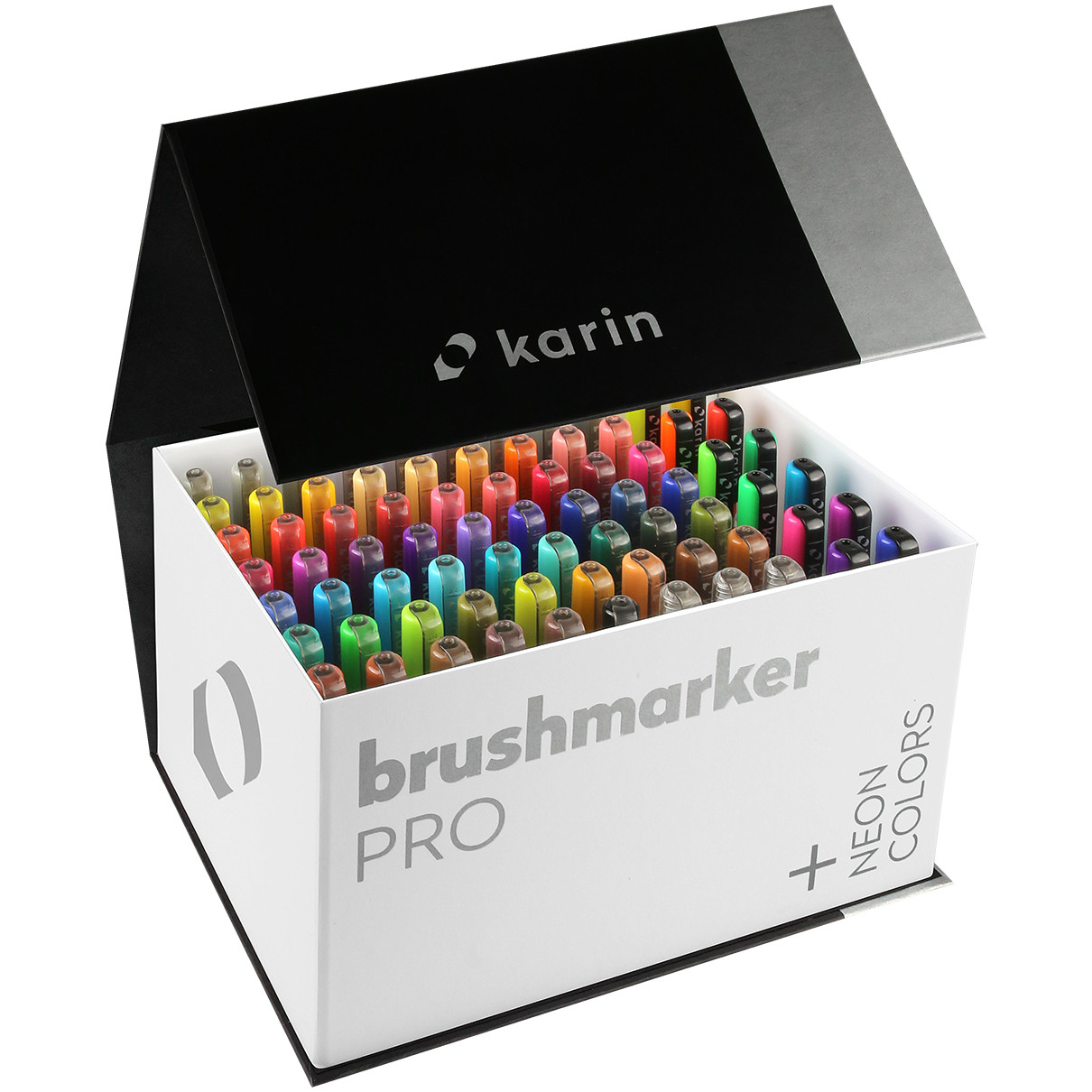Karin Brushmarker PRO Set - Mega Box (72 Assorted Colours with 3 Blenders)