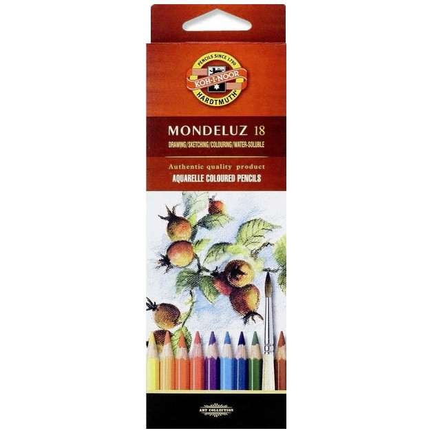 Koh-I-Noor 3717 Aquarell Coloured Pencils - Assorted Fruit Colours (Pack of 18)