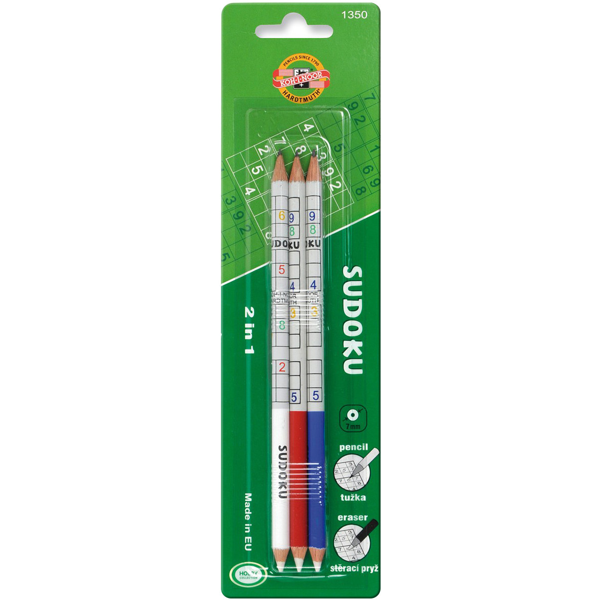 Koh-I-Noor Sudoku Pencil with Eraser - 2B (Pack of 3)