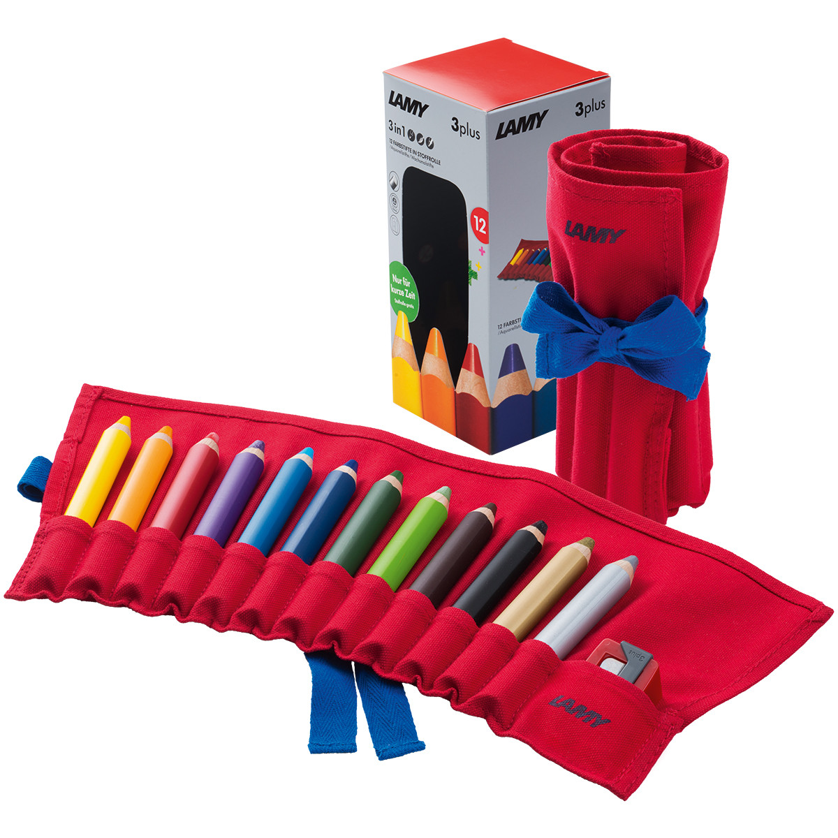 Lamy 3plus Colouring Pencils - Assorted Colours (Rollercase of 12)