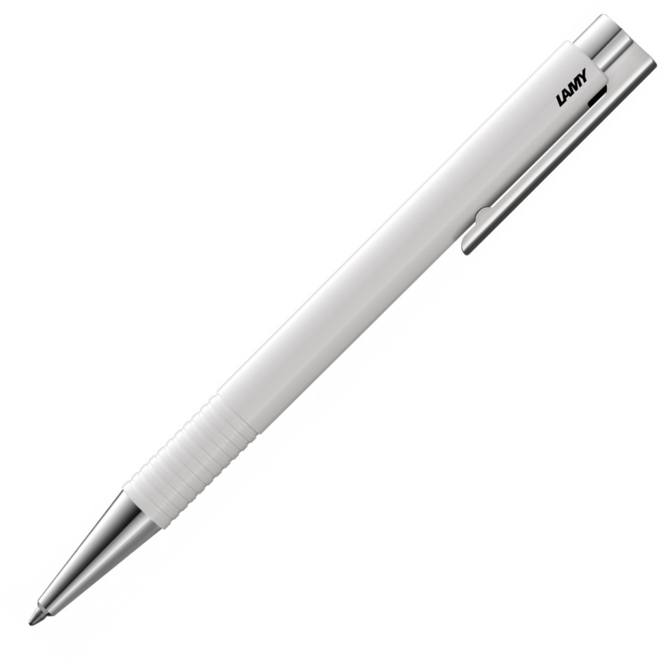 Lamy Logo Ballpoint Pen - White Chrome Trim