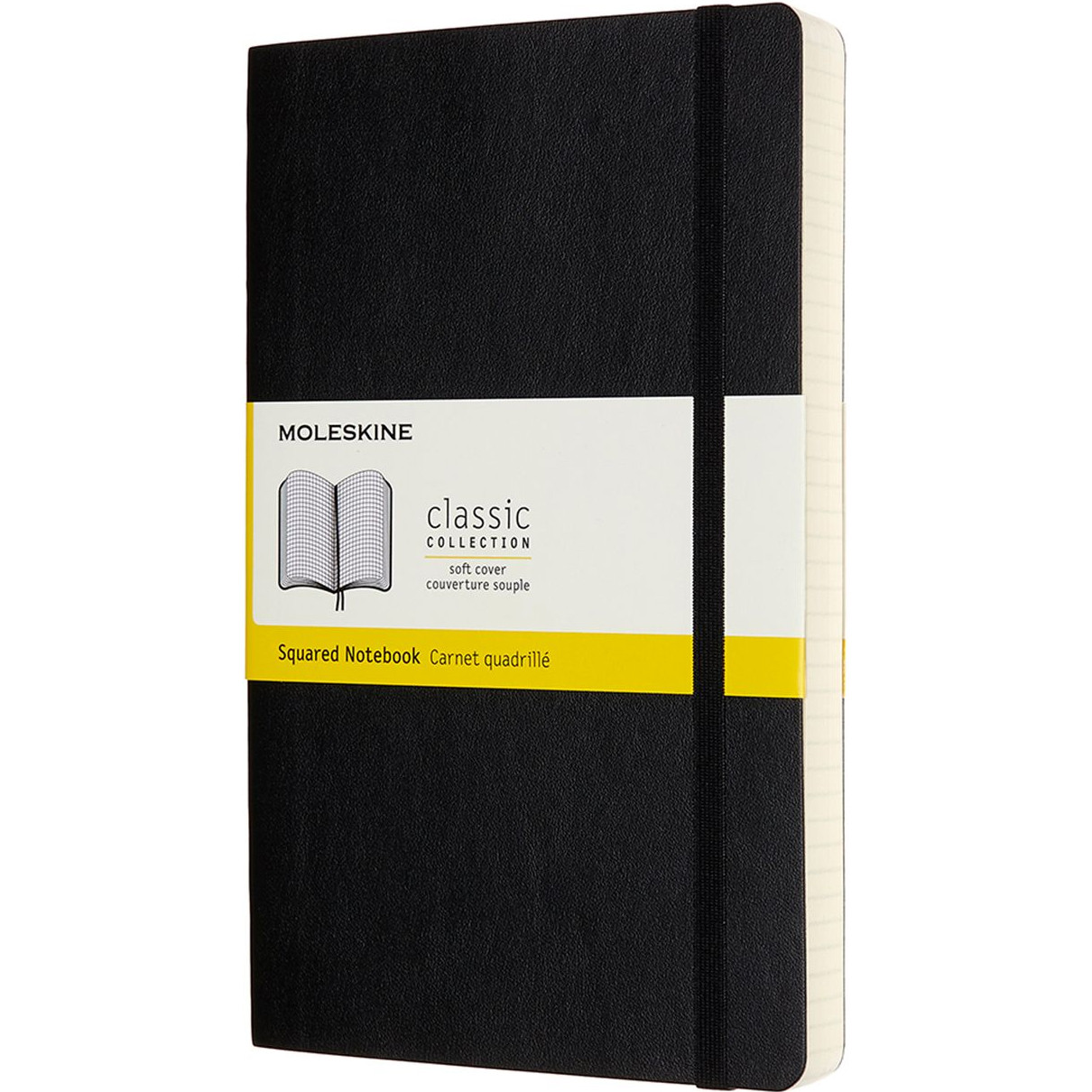 Moleskine Classic Soft Cover Large Expanded Notebook - Squared - Black
