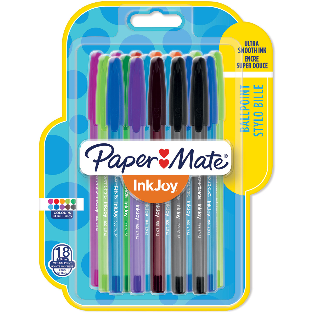 Paper Mate InkJoy 100ST Assorted Ink Medium Ballpoint Pens